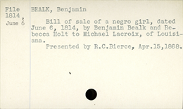 description of a document in our holdings