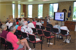 Kristen Leffelman shares a PowerPoint presentation on the Society's new museum project