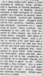French Dressing Recipe - August 8, 1907