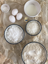 Ingredients for coconut cake