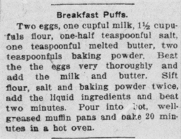 Breakfast Puffs Recipe