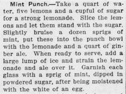 mint punch historic recipe