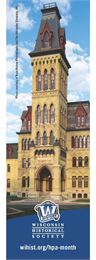 Color 2021 Photograph of the central Tower of the Old Main Building