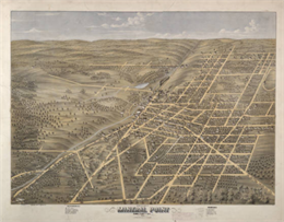 Bird's Eye Map of Mineral Point