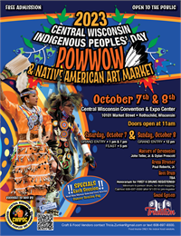 Central Wisconsin Indigenous Peoples' Day Pow Wow Flyer 2023