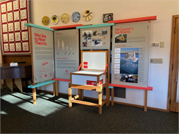 Exhibit exploring the history of ice fishing in the state.