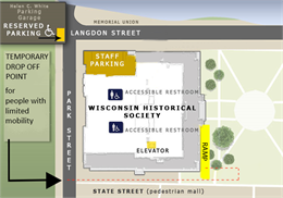 Accessibility map for the Wisconsin Historical Society