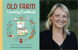 Old Farm Country Cookbook cover + Susan Apps-Bodilly author photo