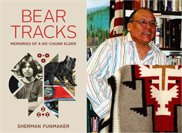 Bear Tracks cover + author photo of Sherman Funmaker