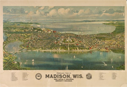 Bird's-Eye View of Madison 1908 Madison. WHI 3160.