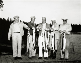 Dwight D. Eisenhower Fishing, 1956. WHI 2095.