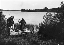 Native Americans Launch a New Canoe, WHI 41463.